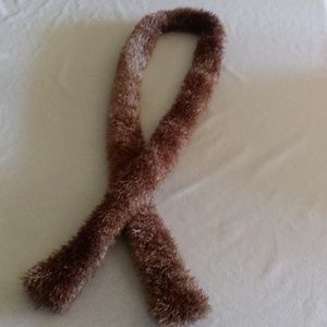 Handmade Scarf. Brown & Tan. 78"x3"